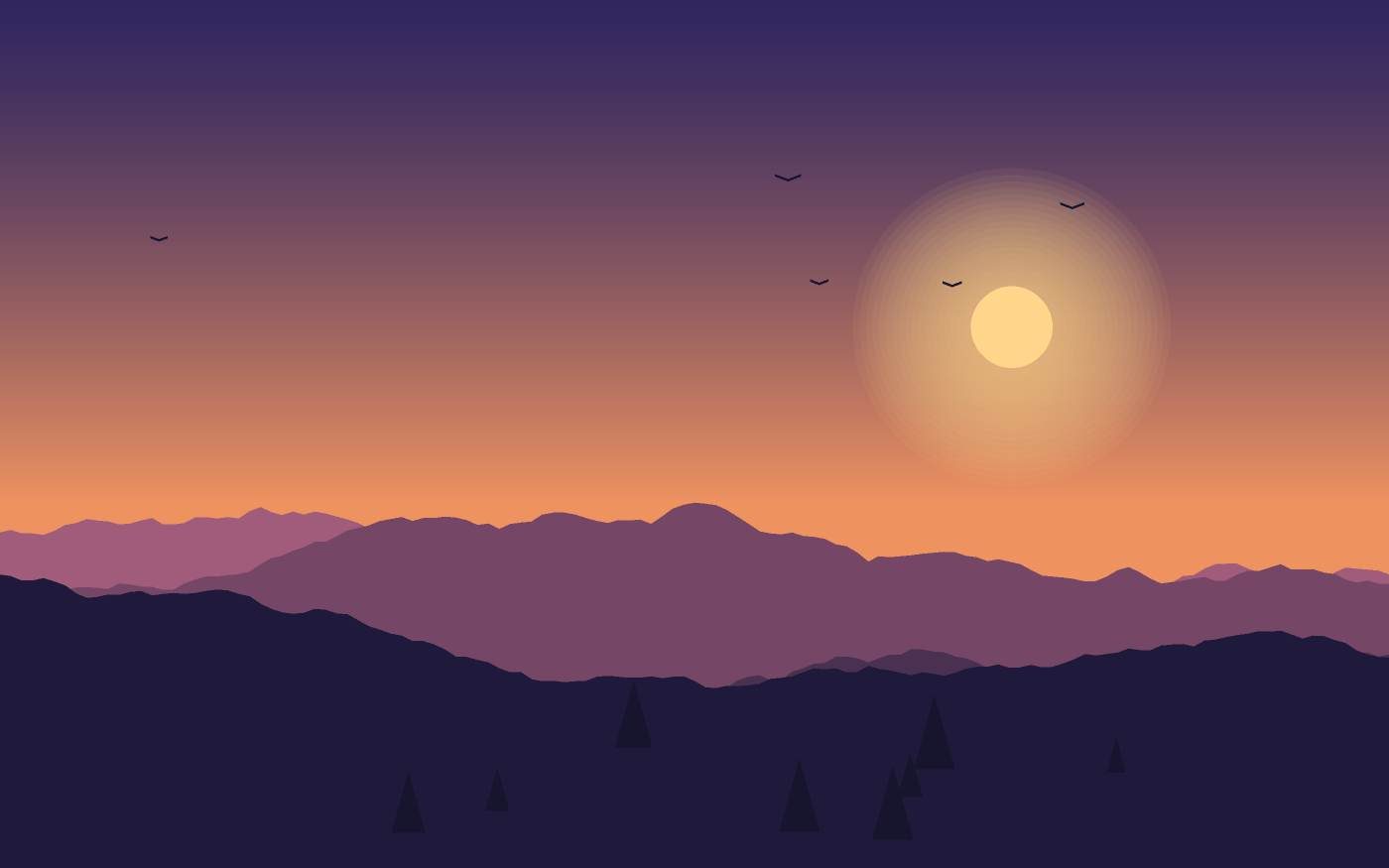 Illustrazione di un paesaggio